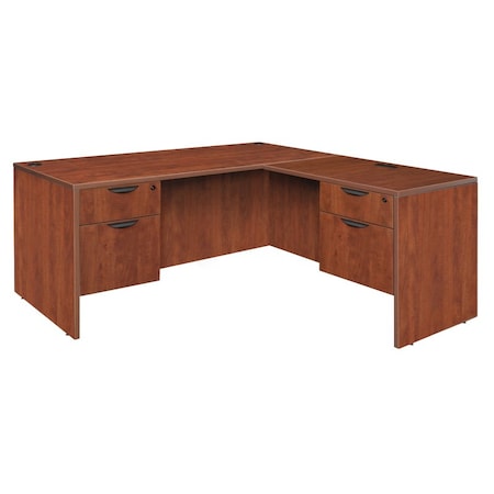 Regency Regency Legacy 66 x 65 in. L Desk with Double Pedestal Drawer Unit- Cherry LLD6630CH